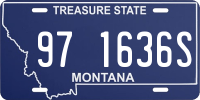 MT license plate 971636S