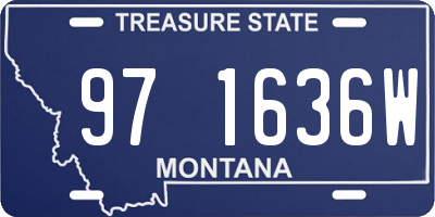 MT license plate 971636W