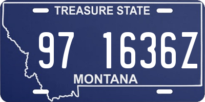 MT license plate 971636Z