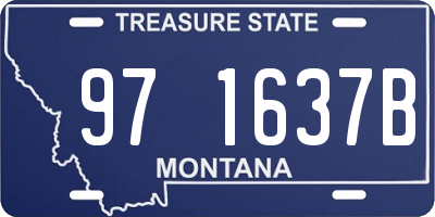 MT license plate 971637B