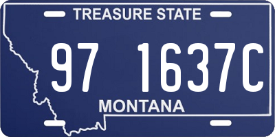 MT license plate 971637C