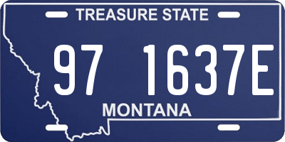 MT license plate 971637E