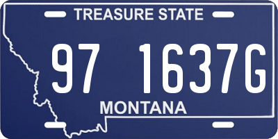 MT license plate 971637G