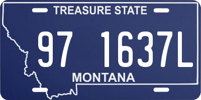 MT license plate 971637L
