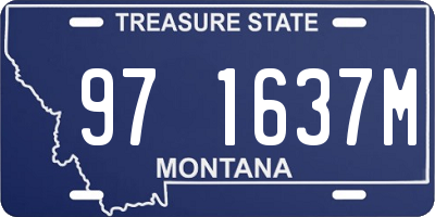 MT license plate 971637M