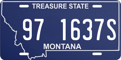 MT license plate 971637S
