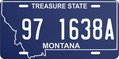 MT license plate 971638A