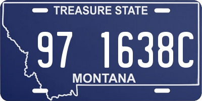 MT license plate 971638C