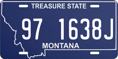 MT license plate 971638J