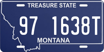 MT license plate 971638T