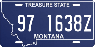 MT license plate 971638Z
