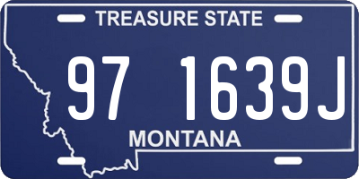 MT license plate 971639J