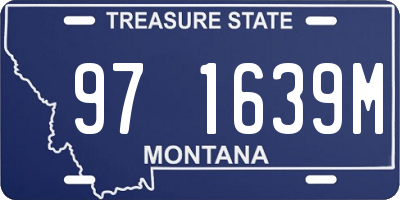 MT license plate 971639M
