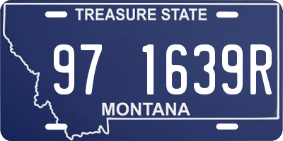 MT license plate 971639R