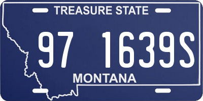 MT license plate 971639S