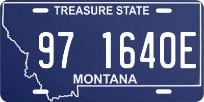 MT license plate 971640E