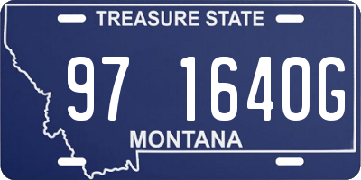 MT license plate 971640G