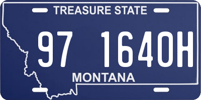 MT license plate 971640H