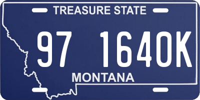 MT license plate 971640K