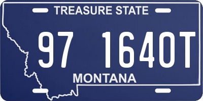 MT license plate 971640T