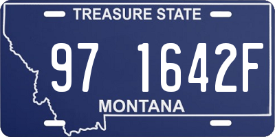 MT license plate 971642F