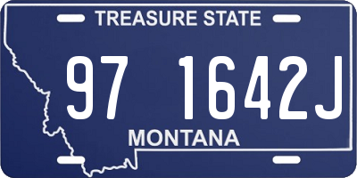 MT license plate 971642J