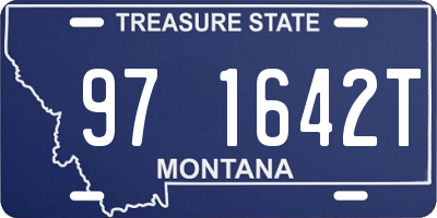MT license plate 971642T
