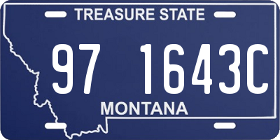 MT license plate 971643C