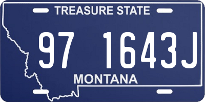 MT license plate 971643J