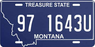 MT license plate 971643U