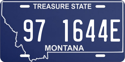 MT license plate 971644E