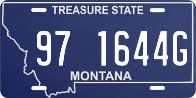 MT license plate 971644G