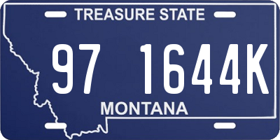 MT license plate 971644K