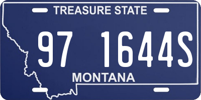 MT license plate 971644S