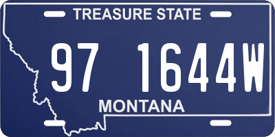 MT license plate 971644W