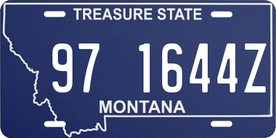 MT license plate 971644Z