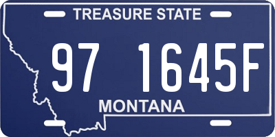 MT license plate 971645F