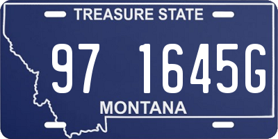 MT license plate 971645G