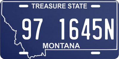 MT license plate 971645N