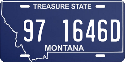MT license plate 971646D