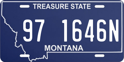 MT license plate 971646N