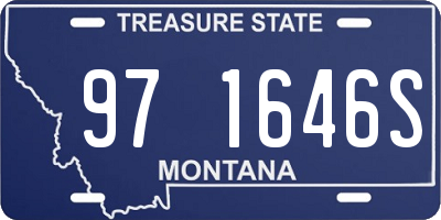 MT license plate 971646S