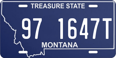 MT license plate 971647T