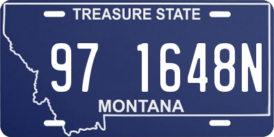 MT license plate 971648N