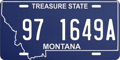 MT license plate 971649A