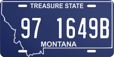 MT license plate 971649B
