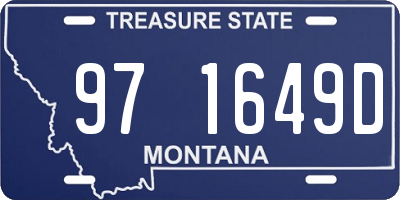 MT license plate 971649D