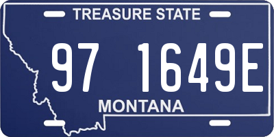MT license plate 971649E