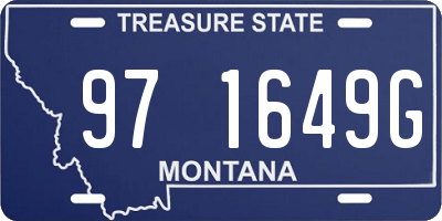 MT license plate 971649G