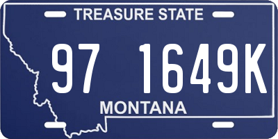 MT license plate 971649K
